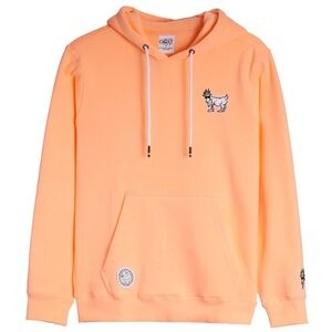 GOAT HOODIE Orange (Pea) Graphic Hoodie Size Large